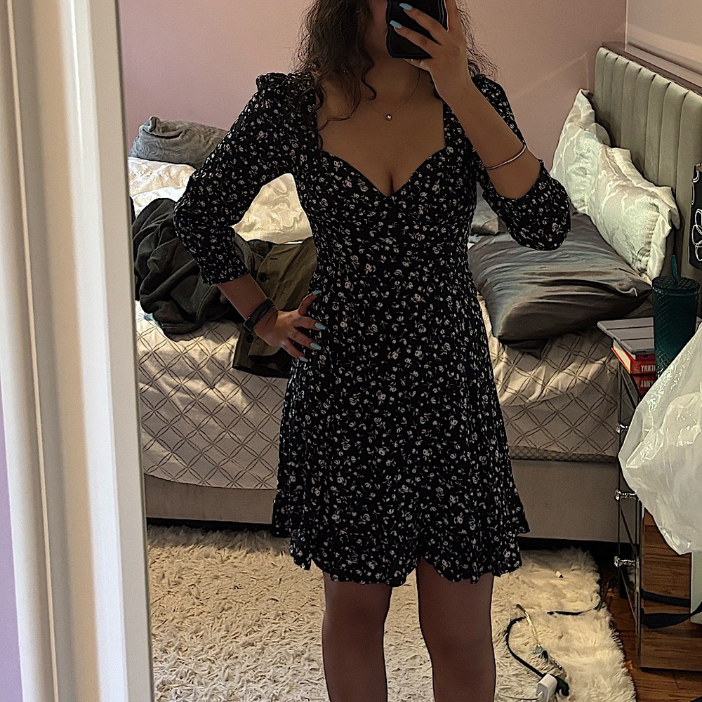 Garage Black Floral Dress